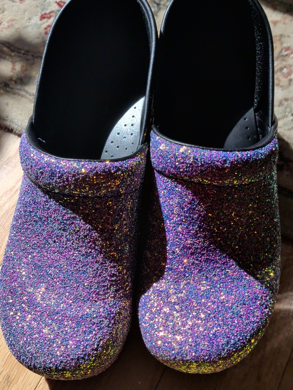 Dansko Professional Lilac Glitter Clog Purple & Black